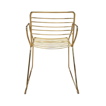 Good quality Gold Stackabale Wire Chair for sale bar chair