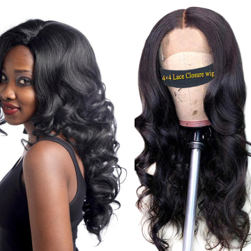 Super Double Drawn Human Hair Extension Brazilian Full Lace Wig Vendors
