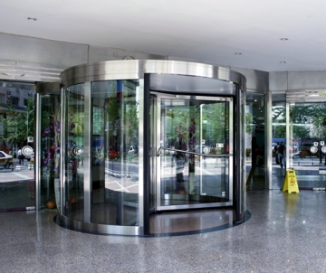 Three wing automatic revolving door for mall