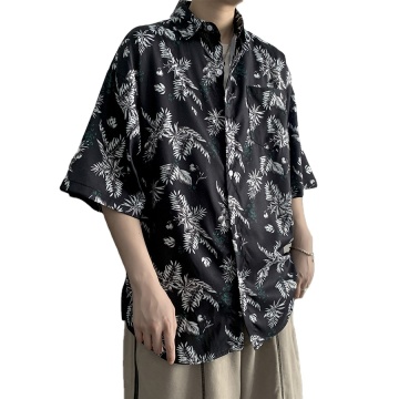 Wholesale Men's Retro Summer Casual Beach Vacation Floral Shirts
