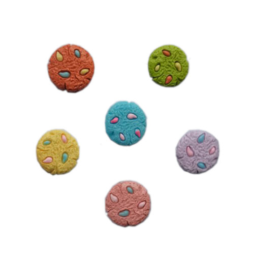 15mm Coloré Résine Biscuit Pendentif Charme Fabrication de Bijoux Résultats Charmes Mignons DIY Boucles D&#39;oreilles Collier Porte-clés Accessoires