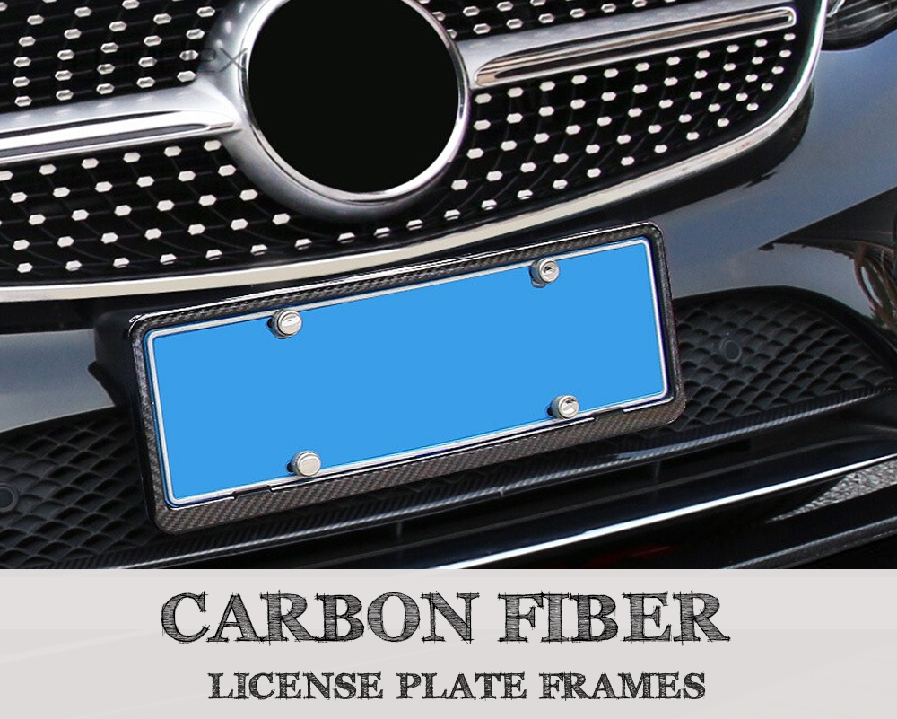 Universal Dry Carbon Fiber License Plate Frame for BMW 1M M2 M3 M4 M5 M6 M8 G8x Custom Logo