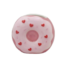 Cute Pink Donut Bonwill Ceramic Pen Holder