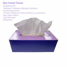 Caja plana emergente premium tejido facial para negocios