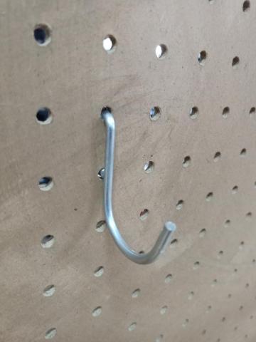 1-1/2" J pegboard hook