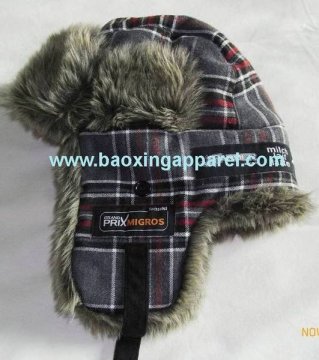 fox fur winter hat rabbit ear hat