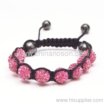 Wholesale Pink Shamballa Bracelet 