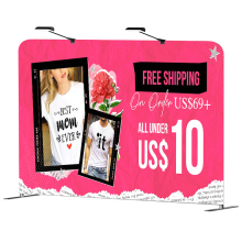 FEAMONT 10ft Fabric Tension Display for Trade Show Exhibition Backdrops