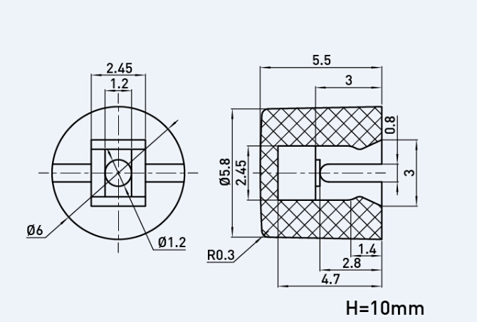 Square Button Push Button Switch Cap SC505 Used with 6*6 Khan