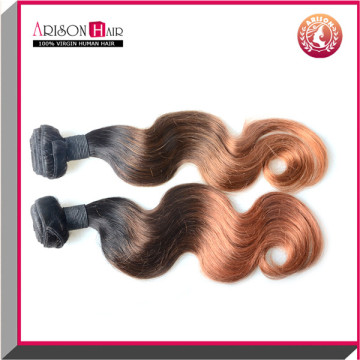 Three Tone Ombre Brazilian Hair Body Wave Virgin Brazilian Hair Extension