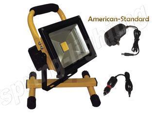 20W LED Rechargeable flood light can last 4 hours on a char
