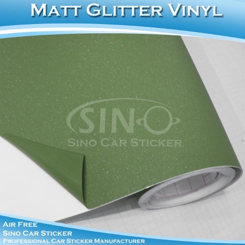 Army Green Car Wrapping Glitter Aufkleber Vinyl Film Car-Cover