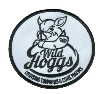Wild Hoggs Round Shape Sew on Embroidered Badge