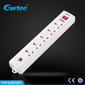 5 gang electric universal computer usb vga power strip