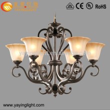 Industry vintage chandelier,hotel room chandelier, Continental glass wrought Iron chandelier