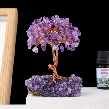Wholesale High-Quality Amethyst 7 Chakra Crystal Trees & Clusters