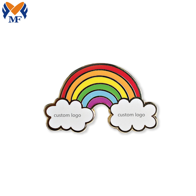 Sun Cloud Rainbow Badge