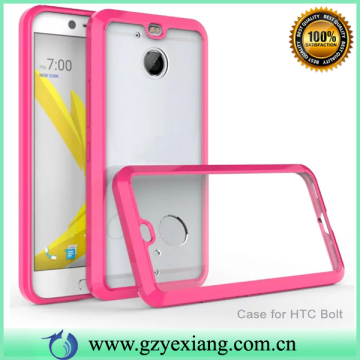 Wholesale soft TPU with Acylic back cover case for HTC Bolt