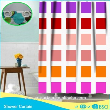 BRIGHT BOXES SHOWER CURTAIN SIX COLORS