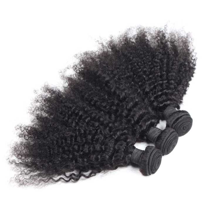 Wholesale afro kinky curly bundles Brazilian human hair bundles with 13x4 lace frontal 100% human hair weave extensions