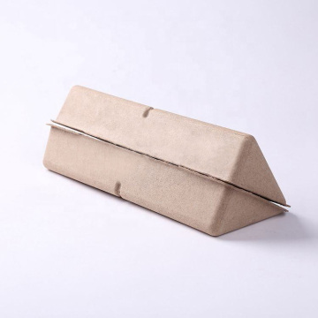 Recycled Paper Pulp Molded Triangular Shape Box Packaging