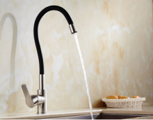 Telescopic brass nickle brush kitchen faucet single handle mixer tap