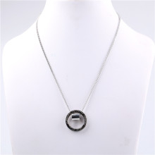 Stainless steel ring pendant necklace men fashion design simple ring necklace