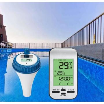 solar power digital swimming pool floating thermometer
