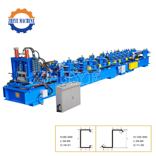 सीजेड आकार स्टील पर्लिन रोल बनाने की मशीन