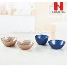 2017 new design plastic bowl with painting,picnic bowl,plastic multi color mixing serving bowls