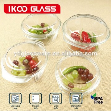 High Borosilicate glass casserole with glass lid pyrex glass round casserole