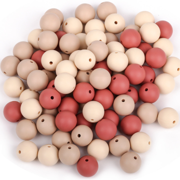 Food Grade 15mm Round Silicone Teething Beads