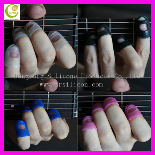 Newest Products Silicone Rubber Guitar Fingertip Protectors Finger Guards for Ukulele