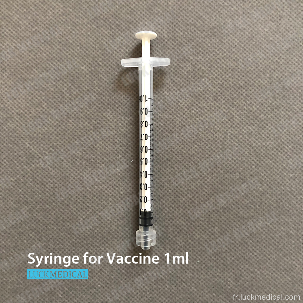 Syringe 1cc sans aiguille pour le vaccin
