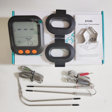 Thermomètre numérique à dents bleues sans fil à 6 canaux avec 4 sondes