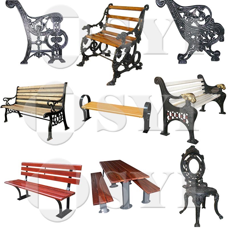 Cast Iron Garden Bench Park Comfortable Leisure Facilities