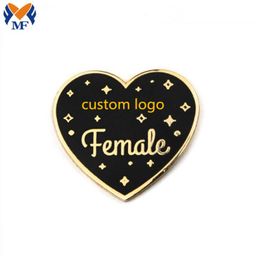 Gold Color Custom Round Club Badge Pin