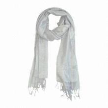 Silk Lurex Scarf, Made of Polyester