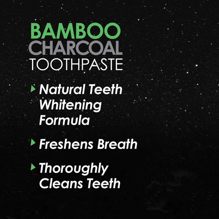 Private Label Teeth Whitening Bamboo Activated Charcoal Toothpaste