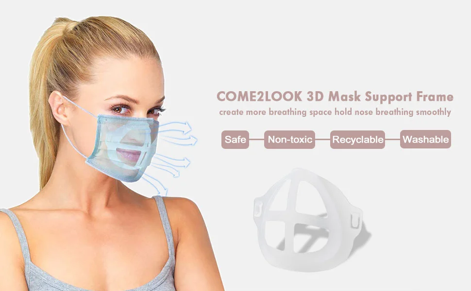 Kz014 3D Mask Bracket for Comfortable Mask Wearing by Creating More Space for Breathing Ideal Makeup Saver