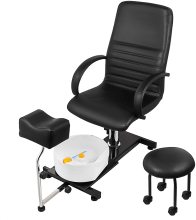 Beauty No Plumbing Shiatsu Foot Massage Pedicure Chair with Rolling Massage Podiatry Chair and Footbath SPA
