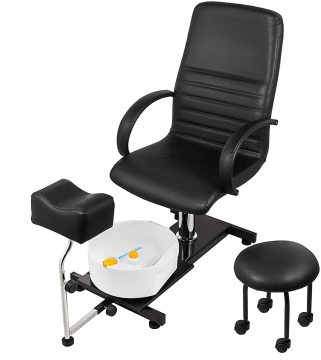 Beauty No Plumbing Shiatsu Foot Massage Pedicure Chair with Rolling Massage Podiatry Chair and Footbath SPA