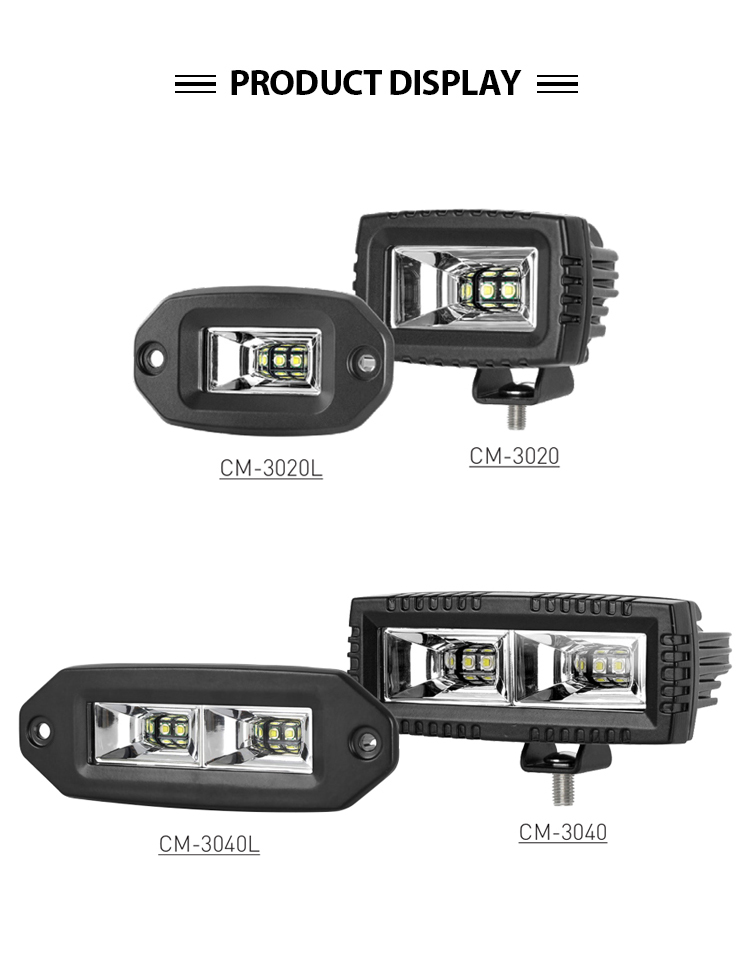 Square 5 "40W LED Lampu Kerja Automotif, Lampu Lori LED, UTV ATV SUV LED LIGHT LIGHT