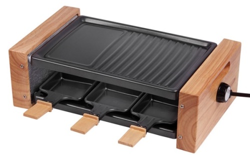 New Style Wood Handles Electric Raclette Grill