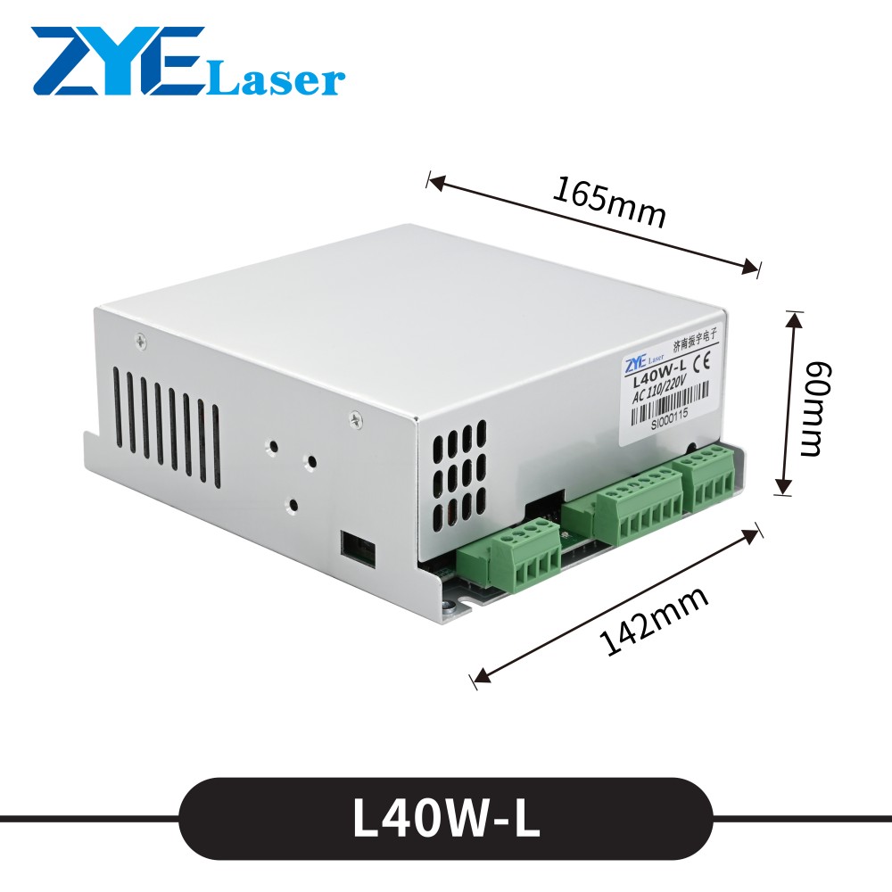 أبعاد مصدر طاقة الليزر L40W-L L40W-L laser power supply dimensions
