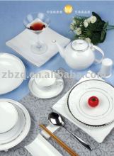dinnerware silver line