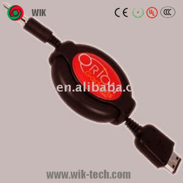 retractable car audio aux 3.5mm usb cable