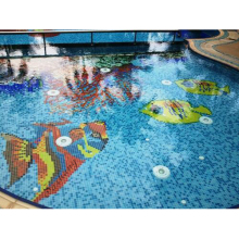 Decorative Swimming Pool Tile Mosaic Animal Pattern Tile Sea Glass Mosaic