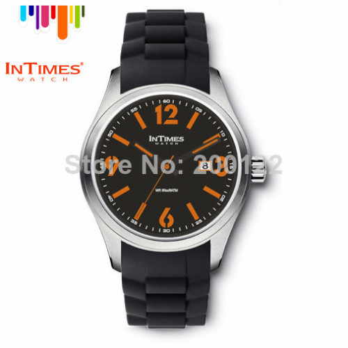 Intimes It-1068 Orange 2014 Brand New Steel Watches Men Sport 50m Water-Proof Nice Packing Box