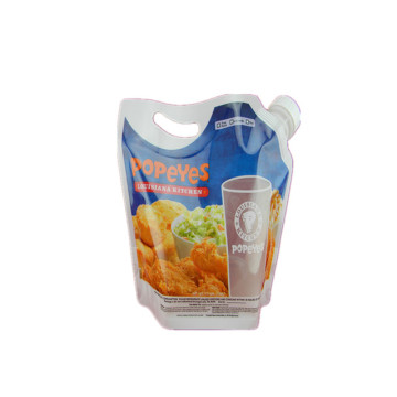 Stand-up spout for ketchup high-end plastic packaging bag